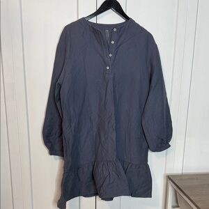 Emma Knudson |  Slate Blue Women's Tunic Dress - oversized medium made in Canada